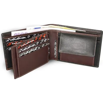 Peněženka Pánská kožená peněženka Arwel 4397A - černá-hnědá