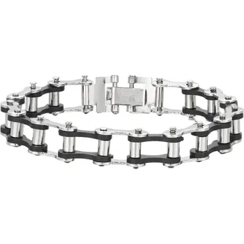 Náramek Moto náramek Gaira 30082 - stříbrný-černý