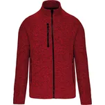 Pánská bundová mikina Kariban Full zip heather jacket - červená, L