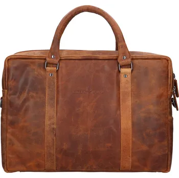 Pánská aktovka Pánská kožená taška Greenwood Samuel - světle hnědá