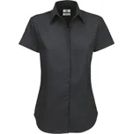 Košile dámská B&C Sharp Twill s krátkým rukávem - šedá, XXL