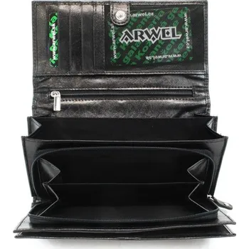 Peněženka Dámská kožená psaníčková peněženka Arwel 2121 - černá