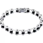 Moto náramek Gaira 30082 - černý-stříbrný