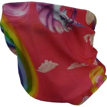 Šátek Šátek (nákrčník) tunel dětský Haven Unicorn - červený