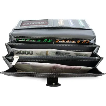 Peněženka Dámská kožená psaníčková peněženka Arwel 8118 - černá-béžová