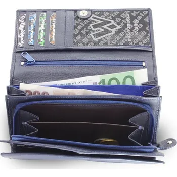 Peněženka Dámská kožená psaníčková peněženka Arwel 2120­ - modrá