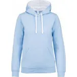 Dámská mikina Kariban s kontrastní kapucí - modrá-bílá, XS