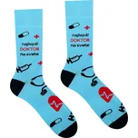 Ponožky Hesty Najlepší doktor na svete - modré-černé, 41-46