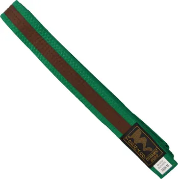 Pásek na kimono Kimono pásek Tornado Dynamic Budo 4cm - zelený-hnědý, 280