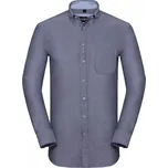 Košile pánská Rusell Collection s dl. ruk.Tailored Washed Oxford - navy, S