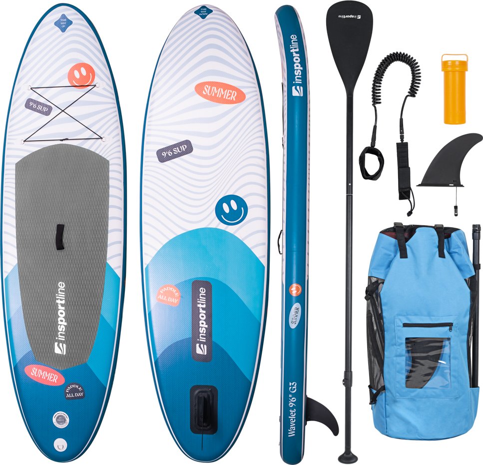 inSPORTline Paddleboard s příslušenstvím Wavelet 9'6" modrá