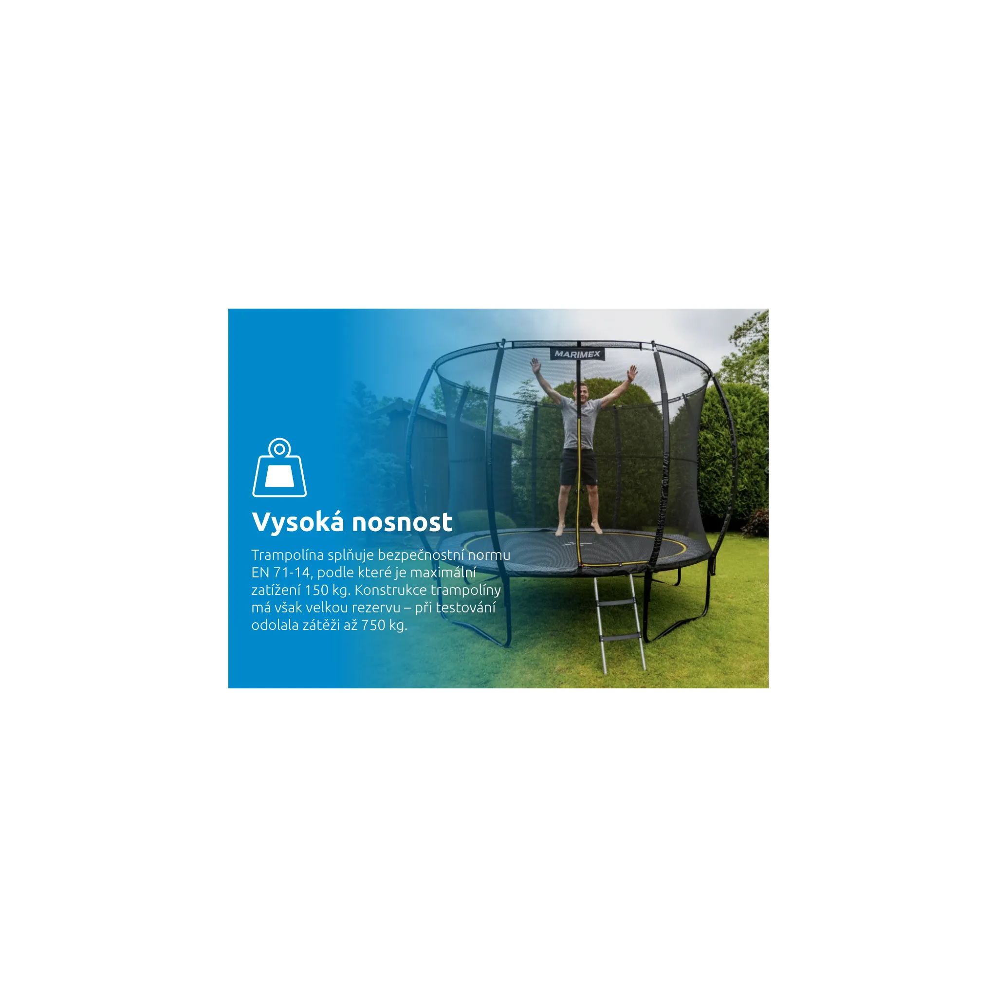 Fotografie 16 - Trampolína Marimex Comfort 366 cm + ochranná síť + schůdky