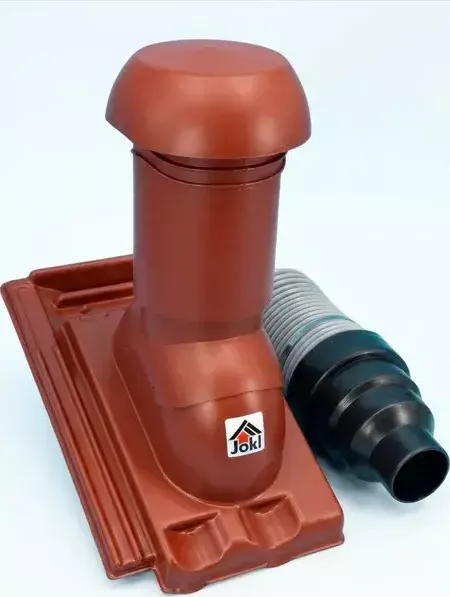 JOKL - VENTEO 125 - Větrací střešní komplet pr. 125 mm, pro Tondach Renoton 14, Traditon 14, červená engoba