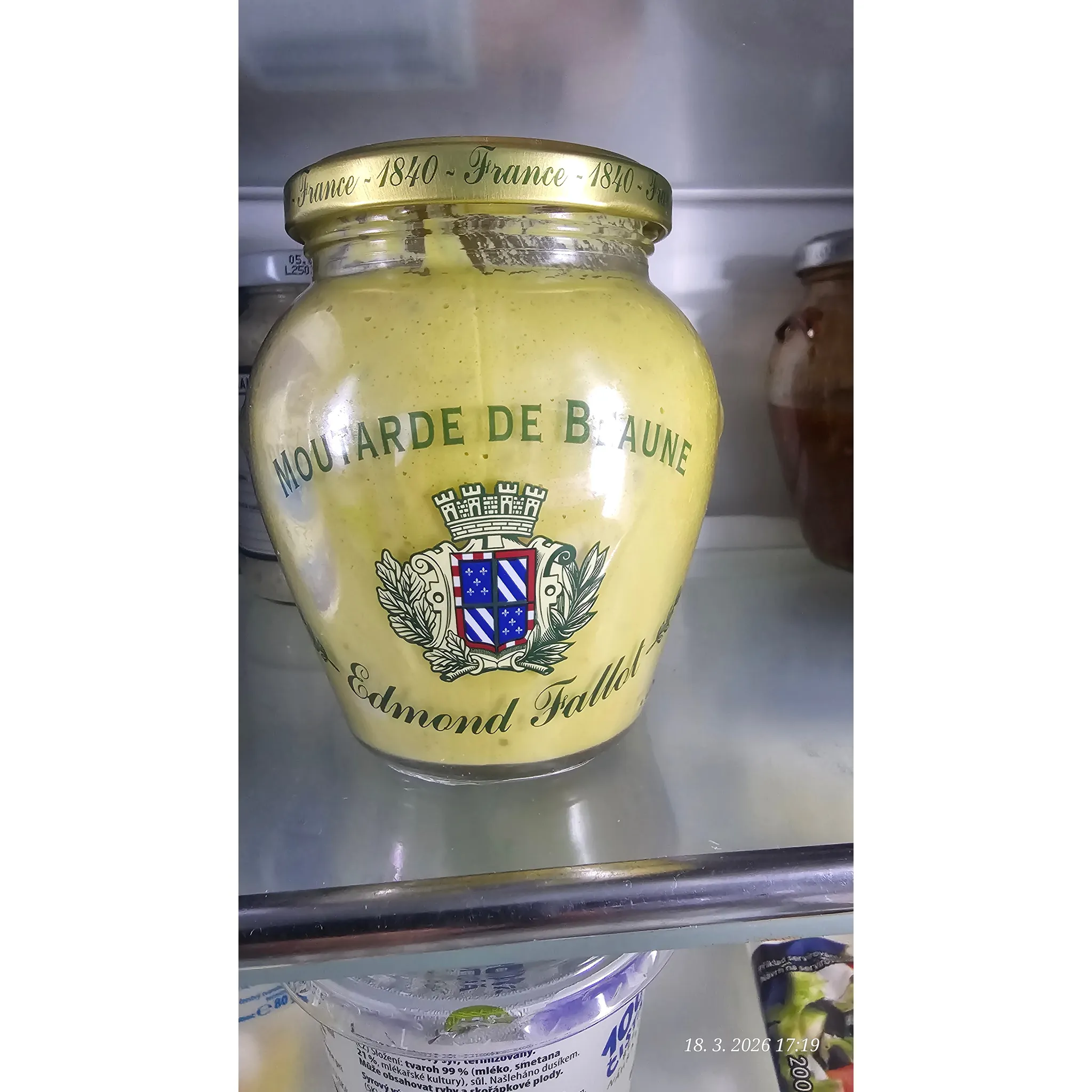 Fotografie 2 - Hořčice Edmond Fallot Dijonská hořčice 310 g