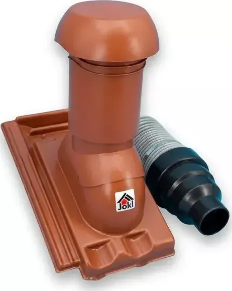 VENTEO 125 - Větrací střešní komplet pr. 125 mm, pro Tondach Renoton 14, Traditon 14, cihlová