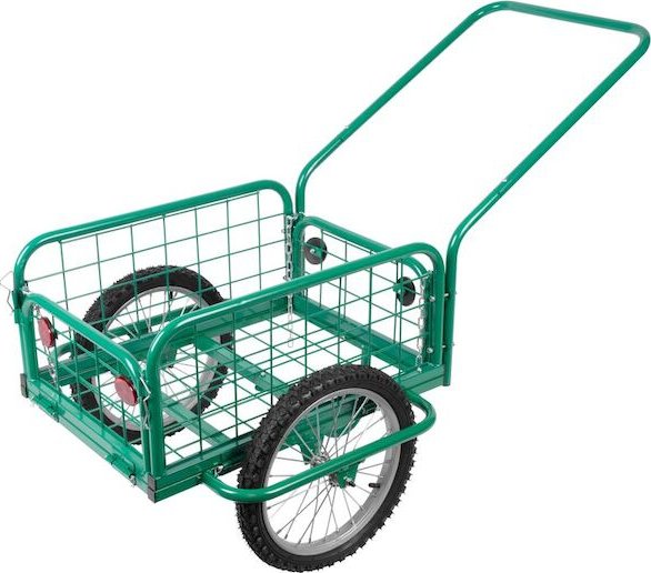 Strend Pro Garden 2170507 Vozík Victor, GREEN přepravní, nafukovací kola, max. 100 kg