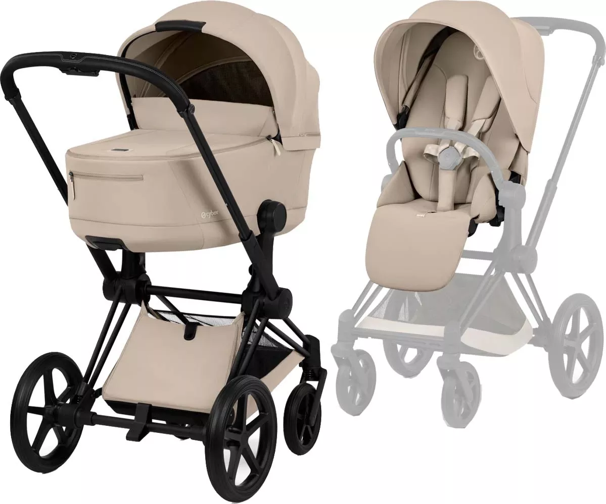 Kočárek CYBEX Priam Comfort cozy beige matt black frame