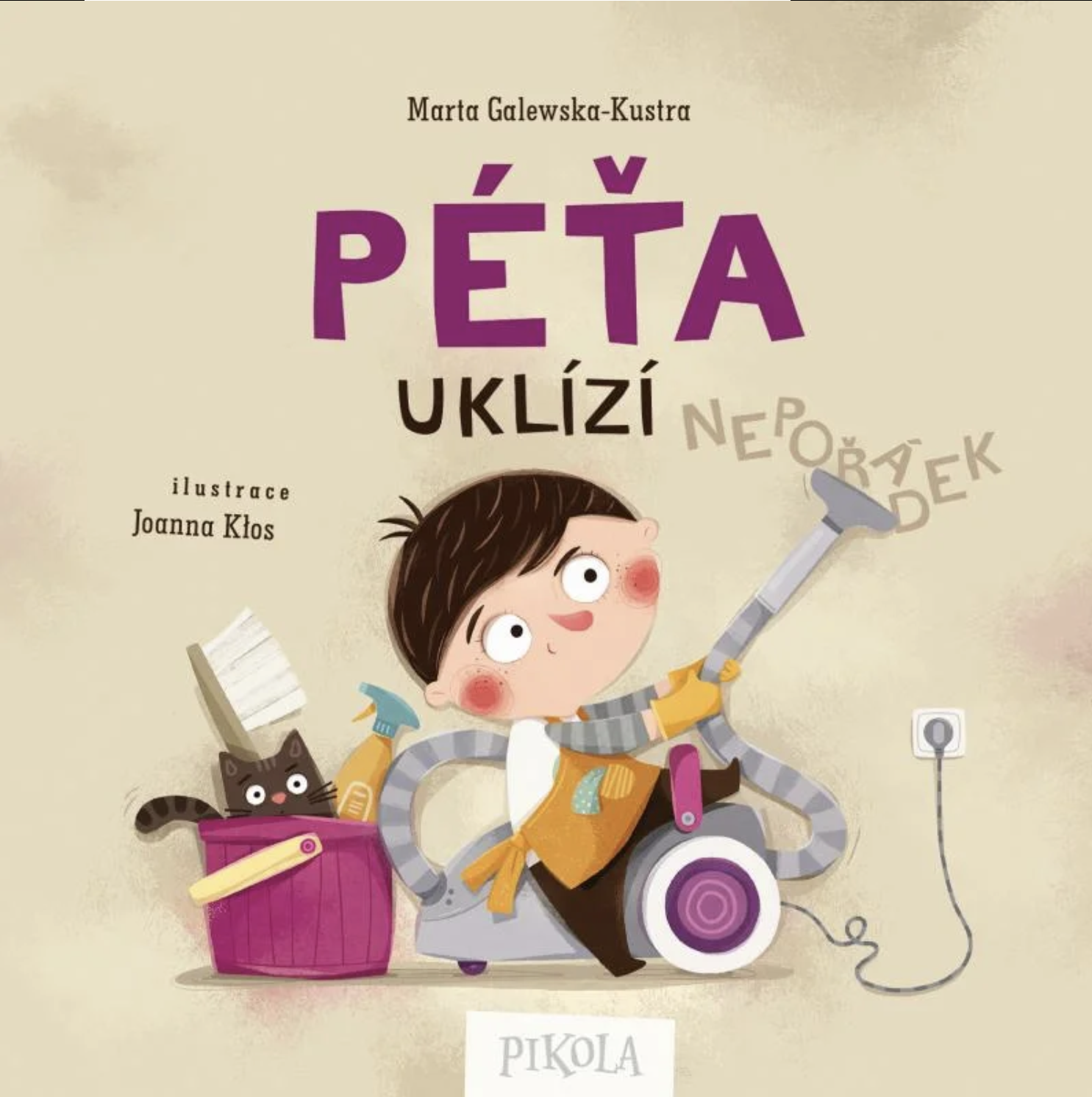 Péťa uklízí
