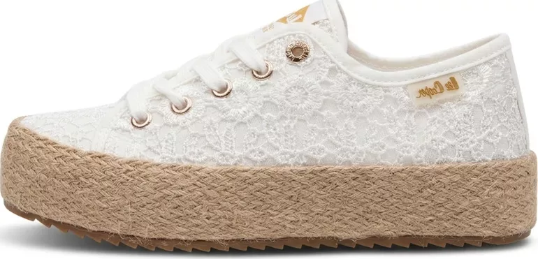 Lee Cooper krajkové plátěné tenisky se zlatými detaily bílé Velikost: 36