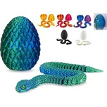 Set 3D vejce s hadem 8 cm mix barev