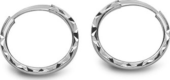 Dívčí gravírované kroužky v bílém zlatě 1cm, 14K IZ20370A + dárkové balení LUXUS zdarma