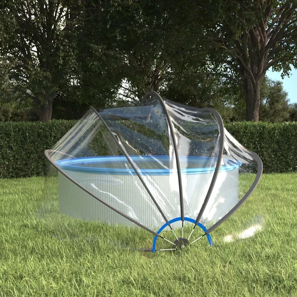 vidaXL Kopule na bazén kulatá 376 x 188 cm PVC [93813]