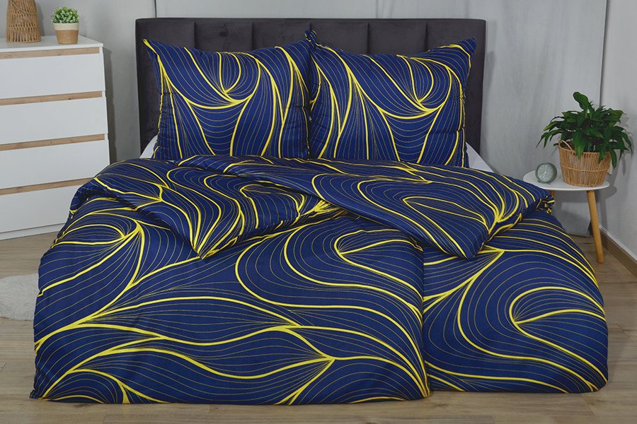 Povlečení mikro BASIC prodloužené RIKITA modré