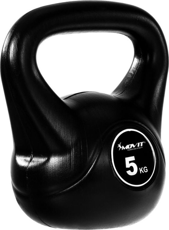 MOVIT Kettlebell činka, 5 kg, černá