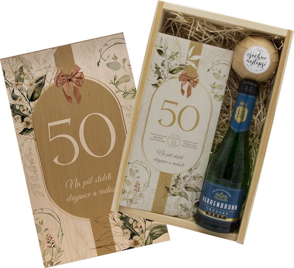 Dárková bedna k 50. narozeninám pro ženu