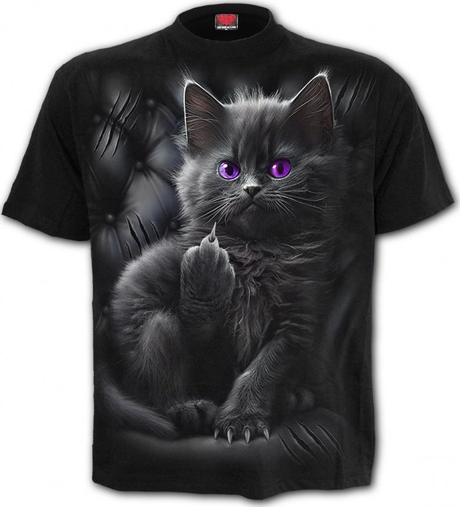 Spiral Unisex Tričko s kočkou CATTITUDE Velikost: XL