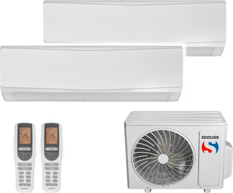 Sinclair Keyon 2x 2,2 kW + 4,1 kW s montáží v ceně