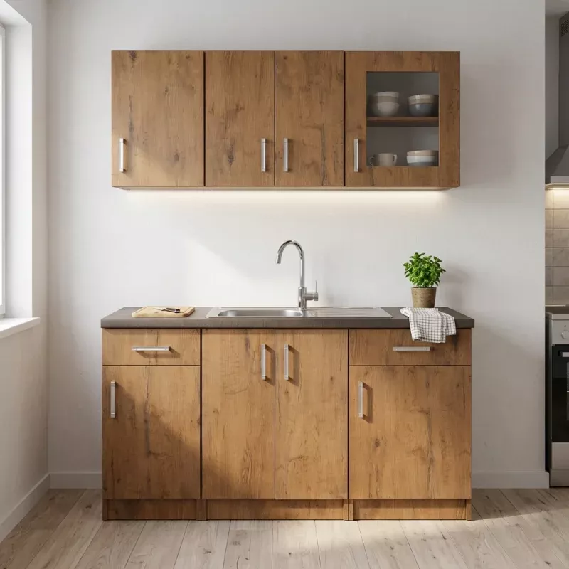 Kuchyňská linka Monika 150, dub lancelot