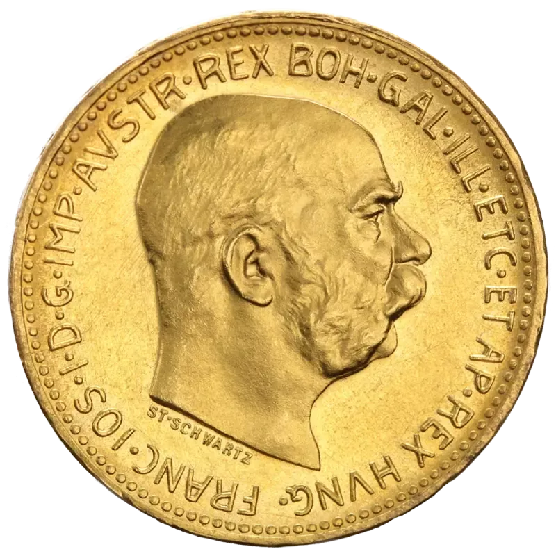 Münze Österreich Dvacetikoruna Františka Josefa I. 1915 zlatá mince 6,78 g