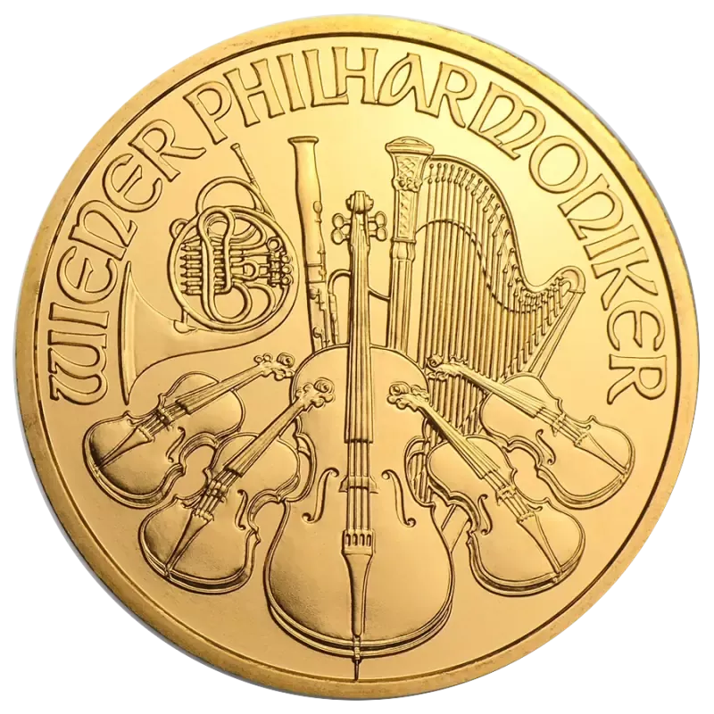 Wiener Philharmoniker stand investiční zlatá mince 1oz