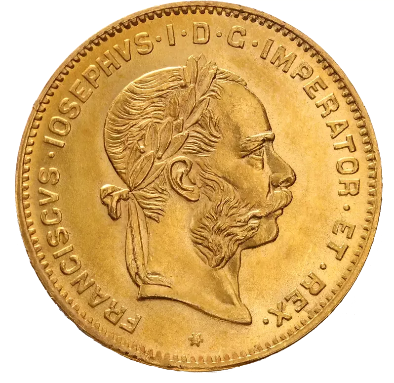 Zlatá mince 4 zlatník František Josef I. 1892 novoražba