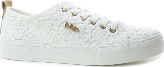 Lee Cooper LCW-26-02-4060L white, dámské tenisky (Dámské plátěnky s krajkou Lee Cooper 4060L v bílé barvě)