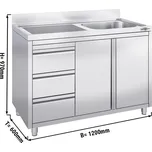 GGM Gastro Dřezová skříňka 1200 x 600 x…