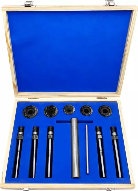 Sada fréz na sedla ventilů 32,5–42,5 mm – 11 ks, 45° / 90°