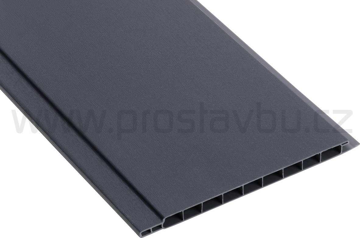 Plastové palubky Prostavbu Nordica Decor P565 /16,5 cm/ - 1014 fólie Antracitová šedá (Anthrazit)