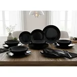 Sada keramických jídelních talířů ESTEFANO set 18 ks černá Cena za 18 kusů v balení 727634