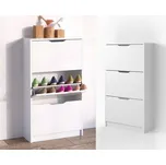 CASARREDO Botník výklopný dvouřadý hl.22 LUCIA bílý: Bílá — bílá, Bílá