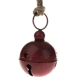 Závěsná kovová rolnička - červená 32 cm