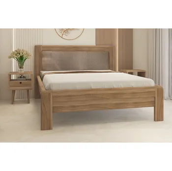 Postel HP Nábytek Manželská postel DUBAI SUPRA 180x200 203D DUB/OLEJ: Přírodní Dub - Olejováno — 200×208×126, dub