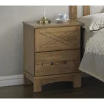 CASARREDO Noční stolek zásuvkový TEXAS masiv teak: Teak — hnědá, Teak