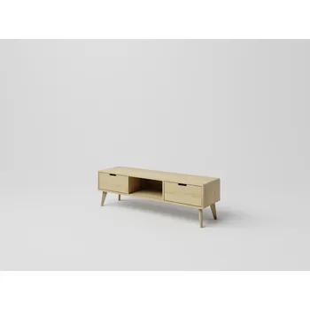 Televizní stolek DM masiv SCANDIA Televizní stolek SC-S07F, borovice: Ořech - lakováno — hnědá, Ořech - lakováno