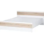 CASARREDO Postel WENECJA 160×200 bílá/dub sonoma: Dub Sonoma + Bílá 160 × 200 cm — 172 cm, bílá
