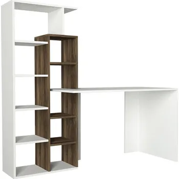 Psací stůl CASARREDO Psací stůl PARKES 120×60 bílá/ořech: Ořech + Bílá — bílá, Ořech + Bílá