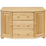 DM masiv Komoda lomená na koulích - Prádelník KL-170, masiv borovice: Ne — hnědá, borovice