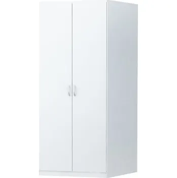 Šatní skříň CASARREDO Rohová šatní skříň ALEX 106×106 bílá: Bílá — 106×106×193 cm, bílá