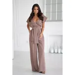 Bicotone Dámský elegantní overal 289-22 hnědá M